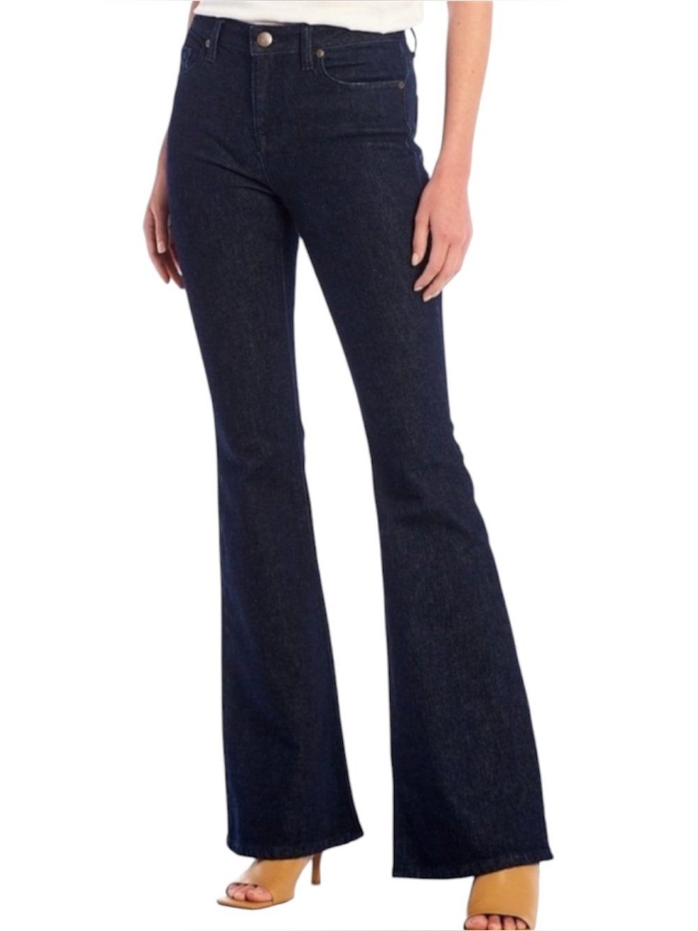 Antonio Melani NWT Mid Rise Flare Jeans Veronica Dark Wash Womenโs 31 x 35 LONG
